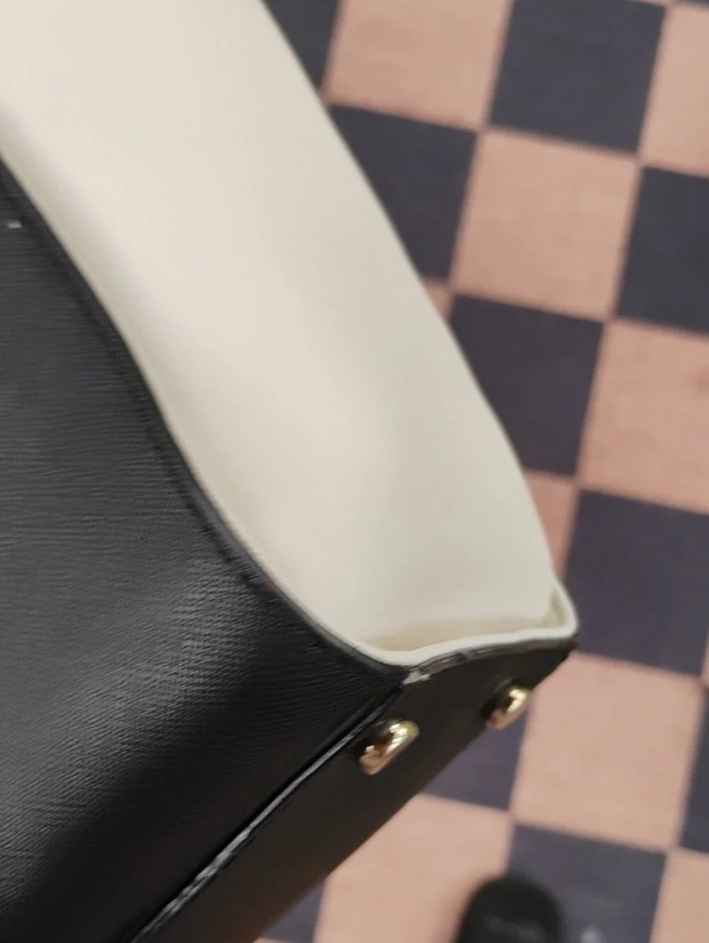 kate spade Black and Cream Saffiano Leather Tote And Free GUC Wallet